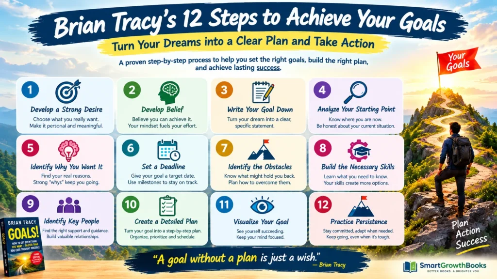 Brian Tracy 12 steps to achieve your goals