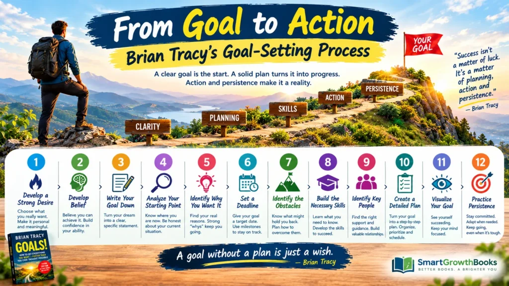 Brian Tracy goal setting process from planning to action